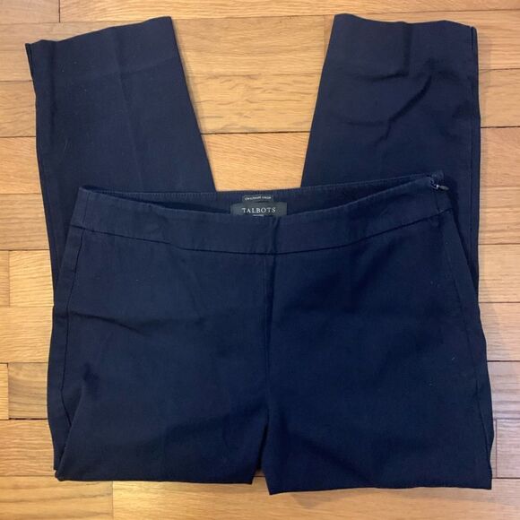 Talbots 4P Chatham crop navy blue pants - Picture 1 of 3